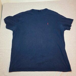 Polo Ralph Lauren Men’s T-Shirt Navy Blue Red Pony Logo XXL 26x30
